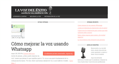 Desktop Screenshot of lavozdelexito.com
